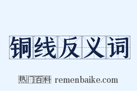 铜线反义词是什么意思的图片
